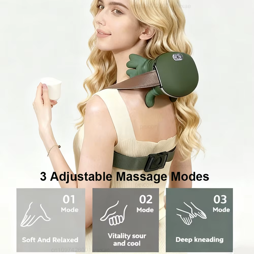 Neck Massager Electric Deep Tissue 4D Kneading Simulated Human Hand Massager for Neck Shoulder Pain Relief Muscle Relax Massager