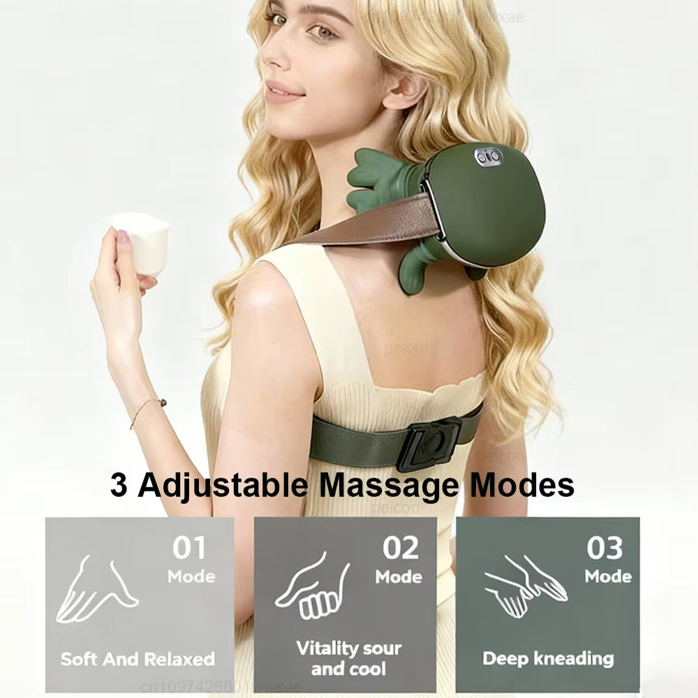 Neck Massager Electric Deep Tissue 4D Kneading Simulated Human Hand Massager for Neck Shoulder Pain Relief Muscle Relax Massager